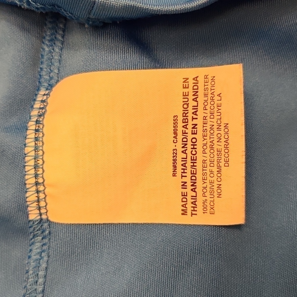 Nike Dri-Fit long sleeve workout top with thumb hole openings Sz: S blue Swoosh - Picture 10 of 15